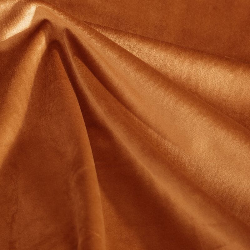 ZASŁONA welwet welur velvet kółka 140X250 RUDA