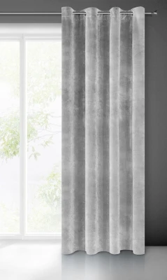 ZASŁONA welwet welur velvet kółka 140X250 SZARA
