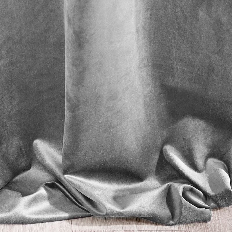 ZASŁONA welwet welur velvet kółka 140X250 SZARA