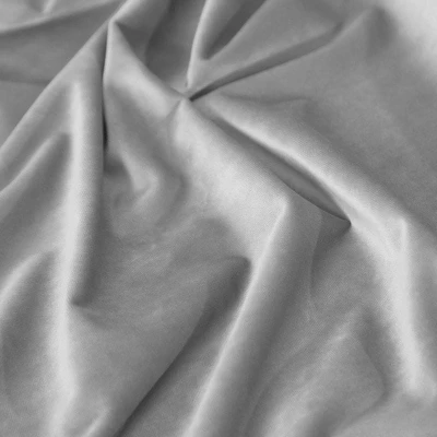 ZASŁONA welwet welur velvet kółka 140X250 SZARA