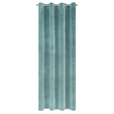 ZASŁONA welwet welur velvet kółka 140X250 TURKUSOWA