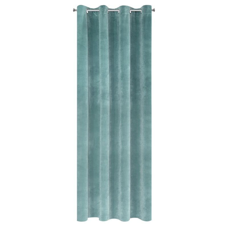 ZASŁONA welwet welur velvet kółka 140X250 TURKUSOWA