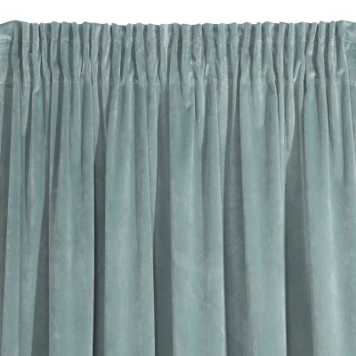 ZASŁONA welwet welur velvet kółka 140X250 TURKUSOWA