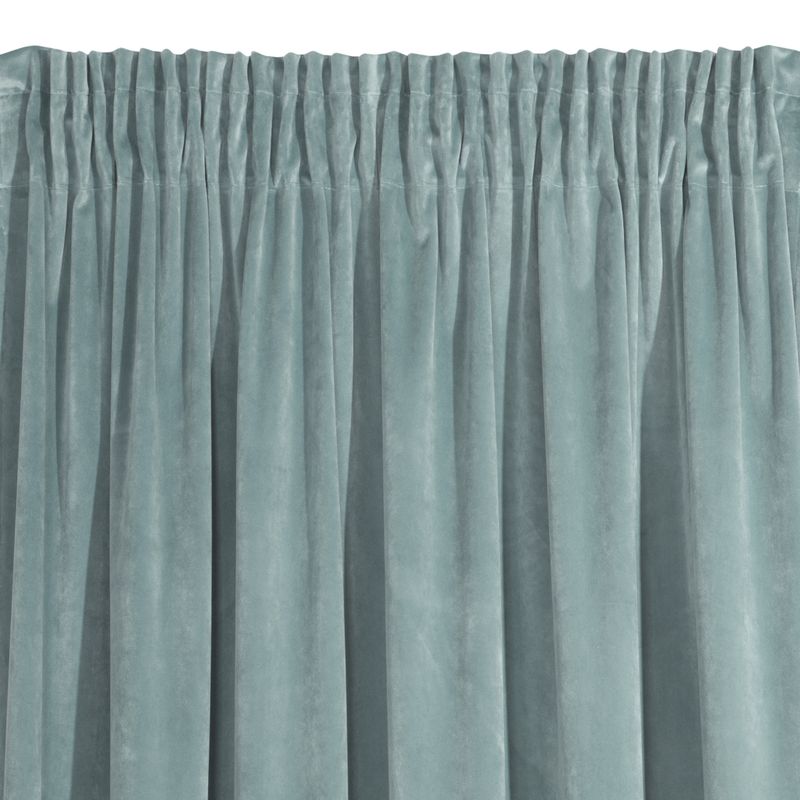 ZASŁONA welwet welur velvet kółka 140X250 TURKUSOWA