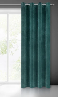 ZASŁONA welwet welur velvet kółka 140X250 zielona