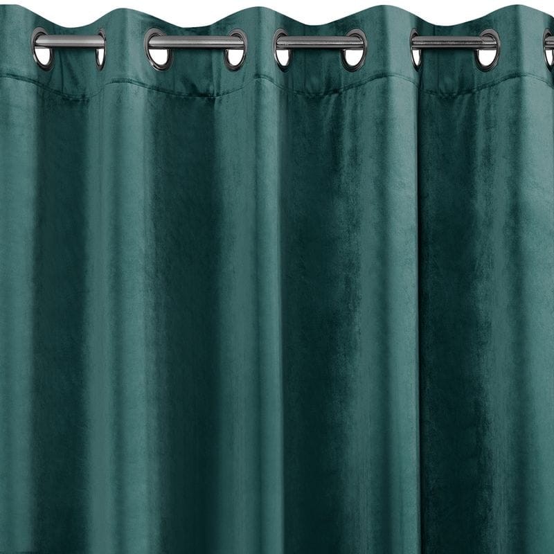 ZASŁONA welwet welur velvet kółka 140X250 zielona