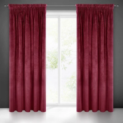 ZASŁONA welwet welur velvet TAŚMA 140X270 BORDOWA
