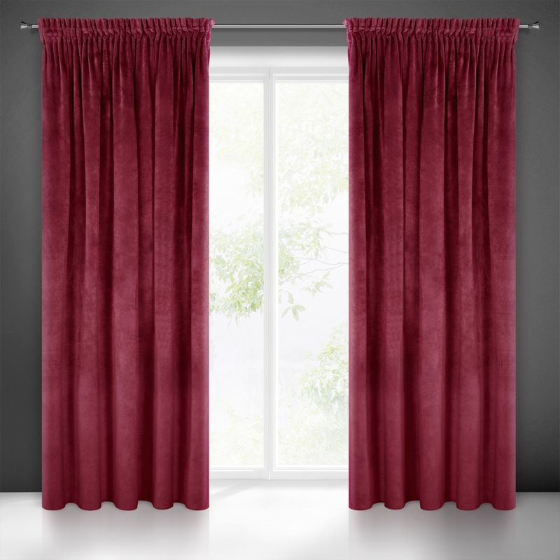 ZASŁONA welwet welur velvet TAŚMA 140X270 BORDOWA