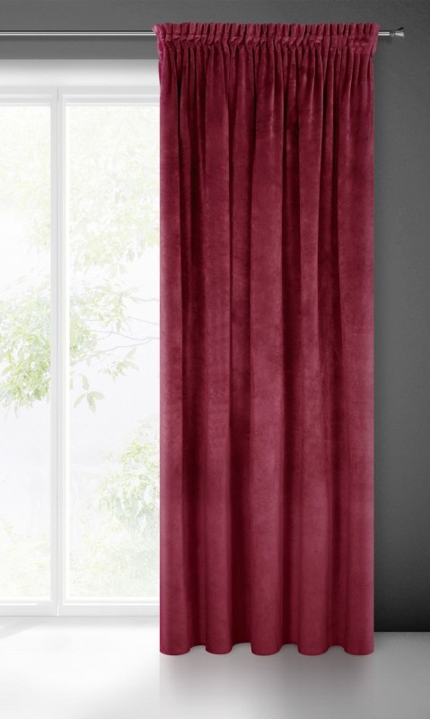 ZASŁONA welwet welur velvet TAŚMA 140X270 BORDOWA