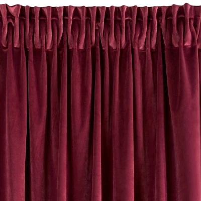ZASŁONA welwet welur velvet TAŚMA 140X270 BORDOWA