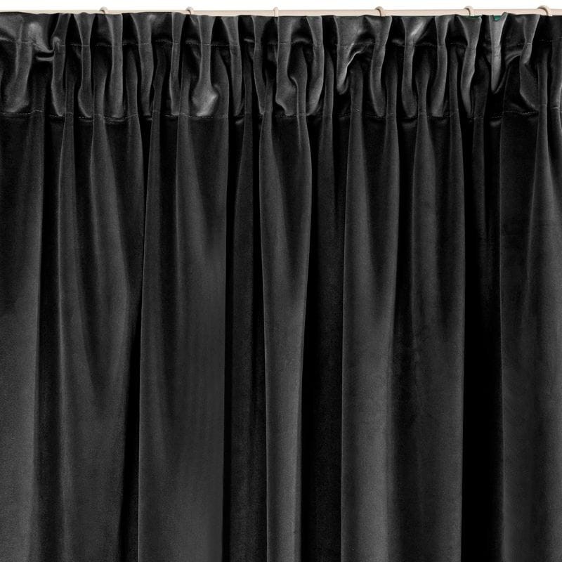 ZASŁONA welwet welur velvet TAŚMA 140X270 CZARNA