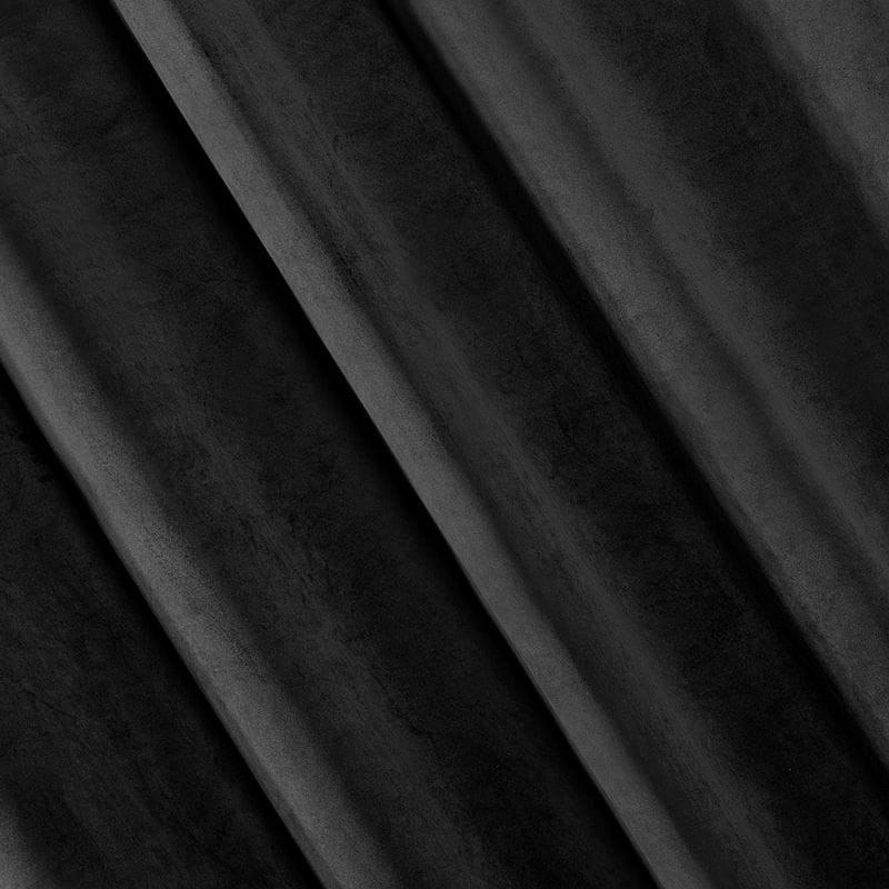 ZASŁONA welwet welur velvet TAŚMA 140X270 CZARNA