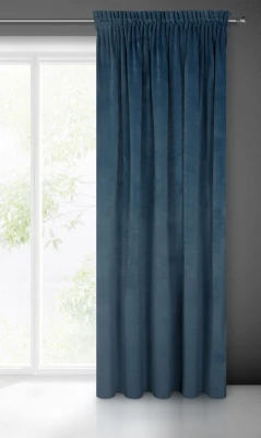 ZASŁONA welwet welur velvet TAŚMA 140X270 GRANATOWA