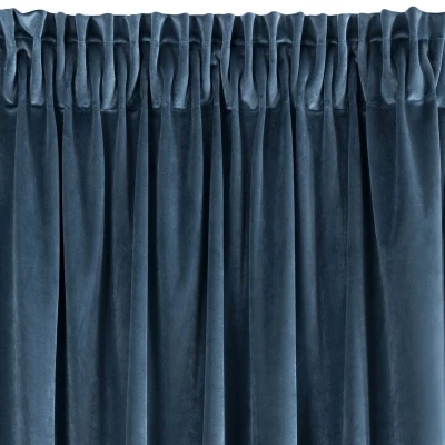 ZASŁONA welwet welur velvet TAŚMA 140X270 GRANATOWA