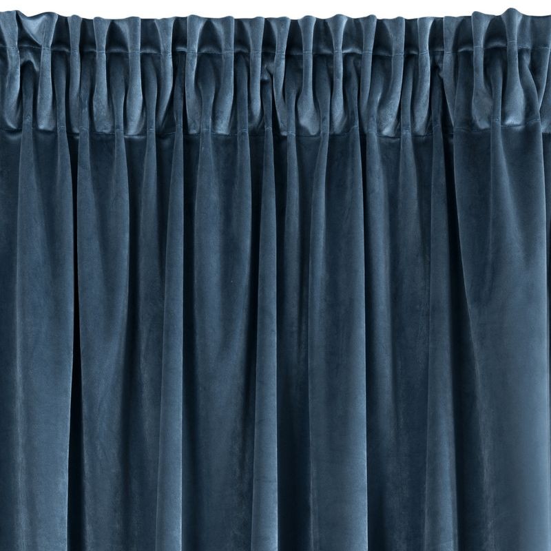 ZASŁONA welwet welur velvet TAŚMA 140X270 GRANATOWA