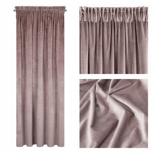 ZASŁONA welwet welur velvet TAŚMA 140X270 PUDROWA
