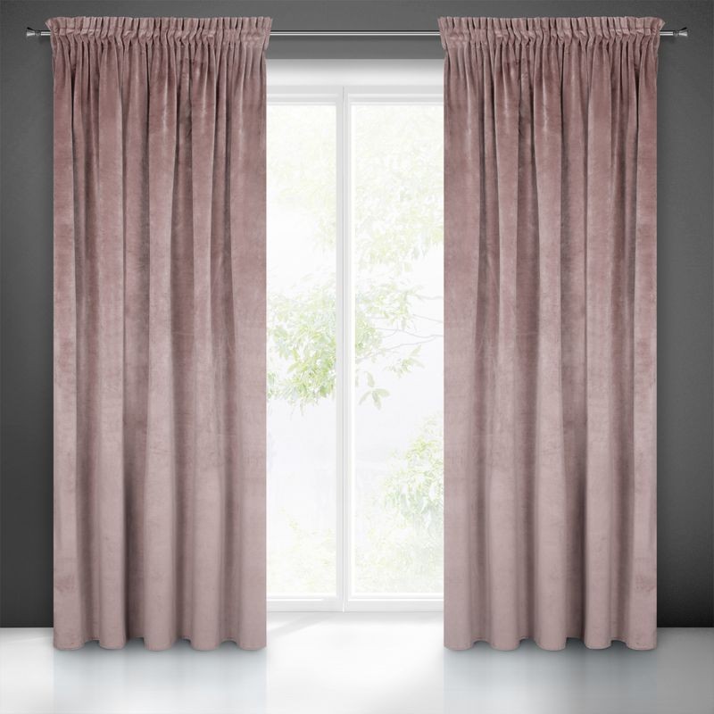 ZASŁONA welwet welur velvet TAŚMA 140X270 PUDROWA