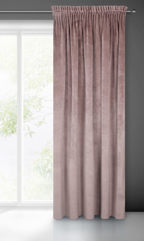 ZASŁONA welwet welur velvet TAŚMA 140X270 PUDROWA