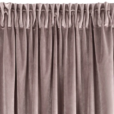 ZASŁONA welwet welur velvet TAŚMA 140X270 PUDROWA