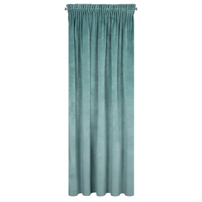 ZASŁONA welwet welur velvet TAŚMA 140X270 TURKUSOWA