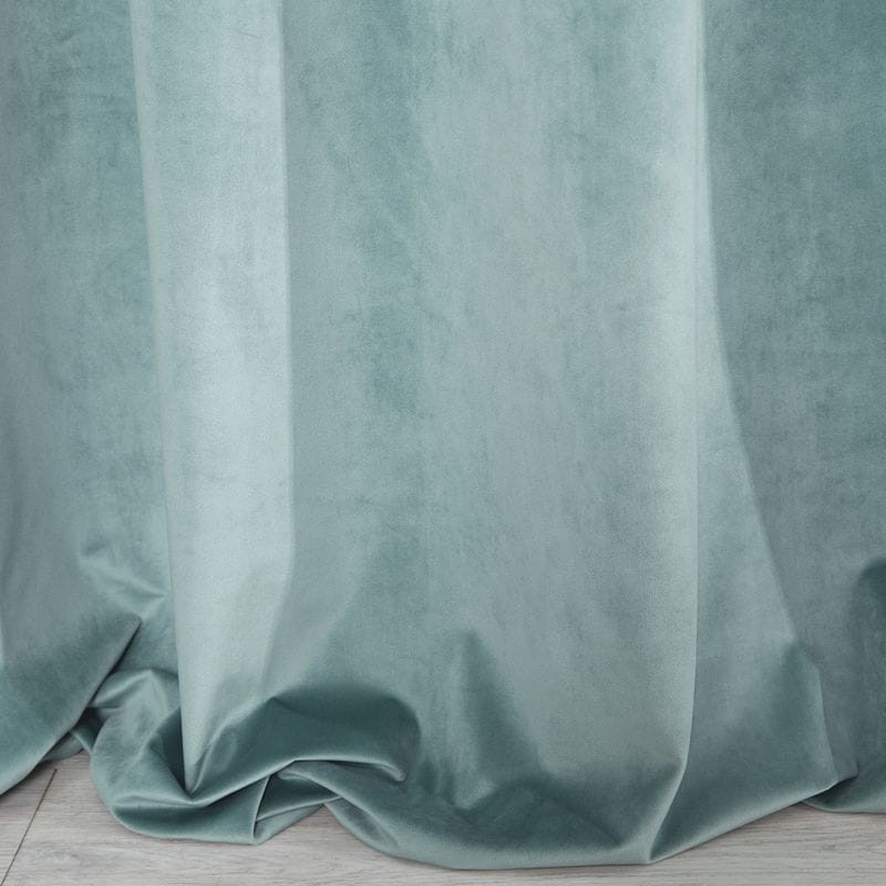 ZASŁONA welwet welur velvet TAŚMA 140X270 TURKUSOWA