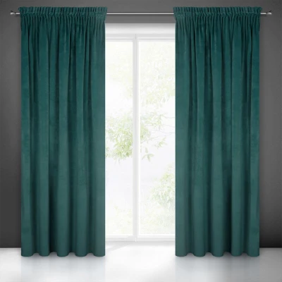 ZASŁONA welwet welur velvet TAŚMA 140X270 ZIELONA