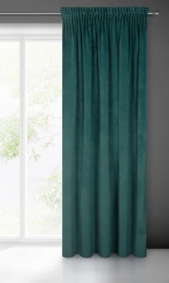 ZASŁONA welwet welur velvet TAŚMA 140X270 ZIELONA