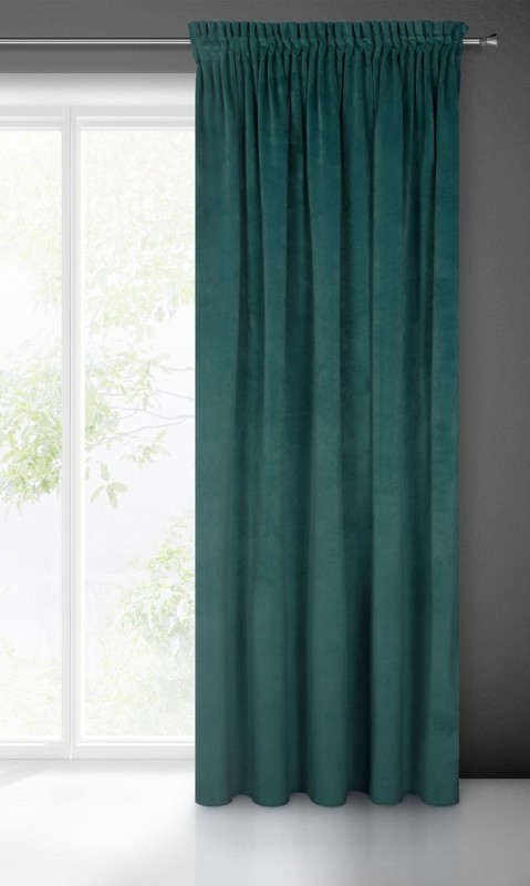 ZASŁONA welwet welur velvet TAŚMA 140X270 ZIELONA