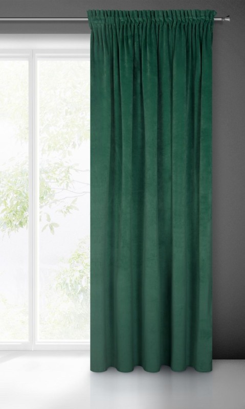 ZASŁONA welwet welur velvet TAŚMA 140X270 ZIELONA