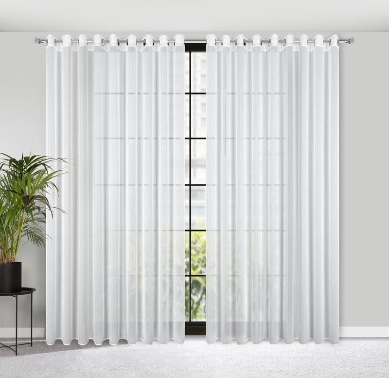 Firana FIRANKA biała gładka elegancka 300X260 koła