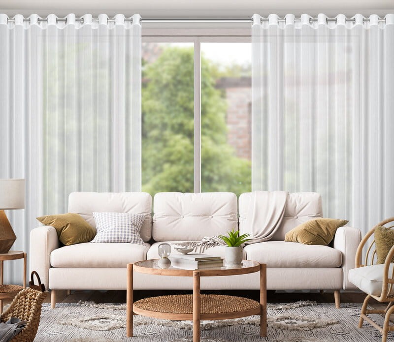 Firana FIRANKA biała gładka elegancka 300X260 koła