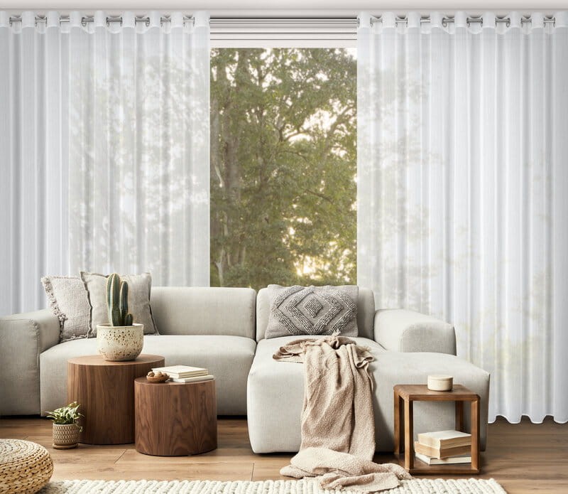 Firana FIRANKA biała gładka elegancka 300X260 koła