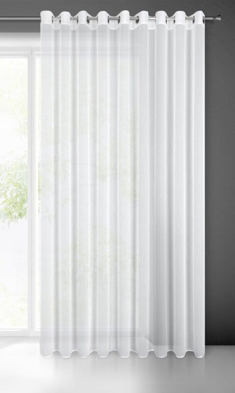 Firana FIRANKA biała gładka elegancka 300X260 koła
