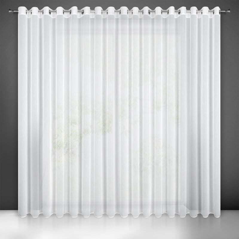 Firana FIRANKA biała gładka elegancka 300X260 koła