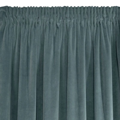 MATOWA ZASŁONA VELVET TAŚMA 140X270 CM NIEBIESKI