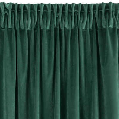ZASŁONA WELUR VELVET NA TAŚMIE 140X300 ZIELONA