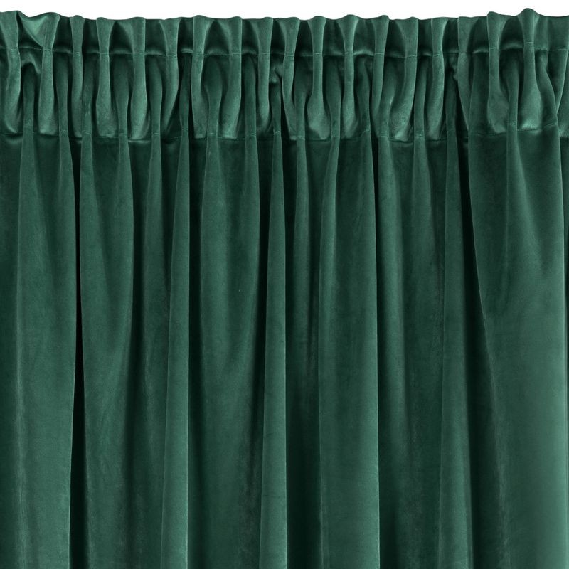 ZASŁONA WELUR VELVET NA TAŚMIE 140X300 ZIELONA