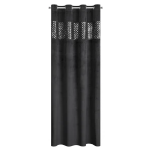 ZASŁONA przeltyki cekiny błyszcząca 140X250 CZARNA