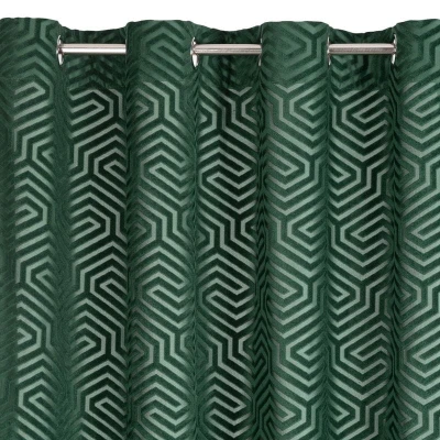 ZASŁONA WELUR VELVET PRZELOTKI 140X250 ZIELONA