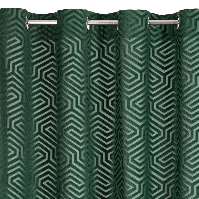 ZASŁONA WELUR VELVET PRZELOTKI 140X250 ZIELONA