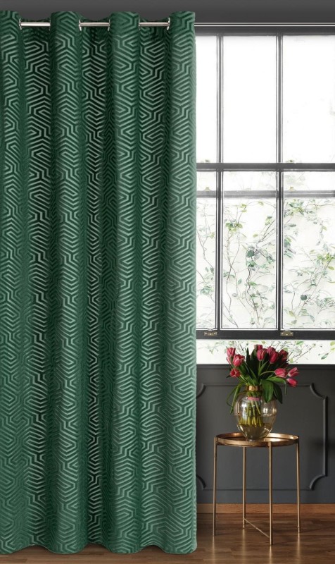 ZASŁONA WELUR VELVET PRZELOTKI 140X250 ZIELONA