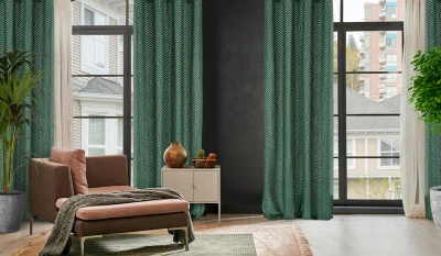 ZASŁONA WELUR VELVET PRZELOTKI 140X250 ZIELONA