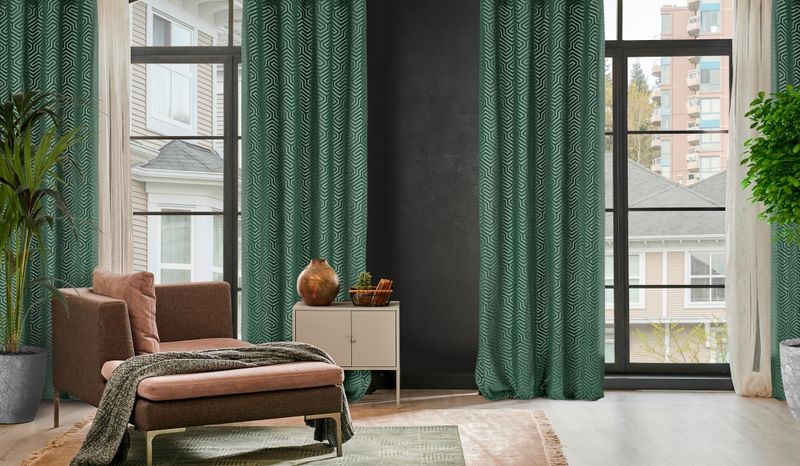 ZASŁONA WELUR VELVET PRZELOTKI 140X250 ZIELONA