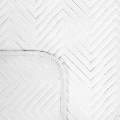 NARZUTA KAPA WELUROWA VELVET KOC 170X210 CM BIAŁA