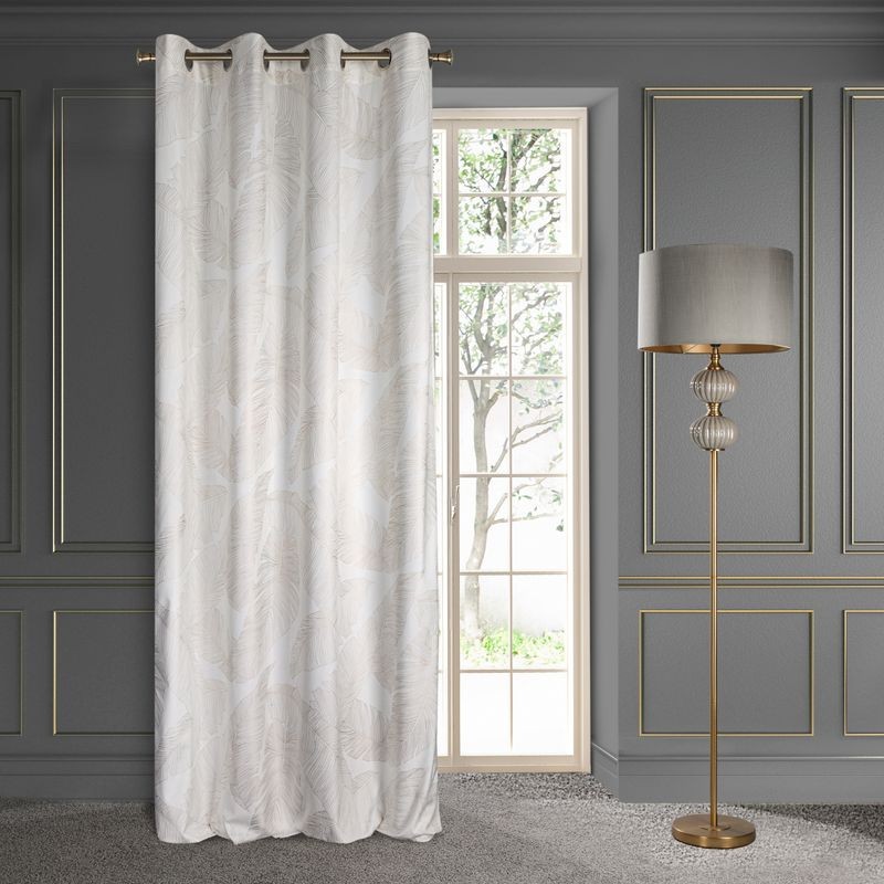 ZASŁONA 140x250 BIAŁA WELUR VELVET PRZELOTKI