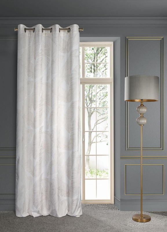 ZASŁONA 140x250 BIAŁA WELUR VELVET PRZELOTKI