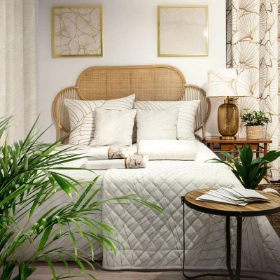 ZASŁONA 140x250 BIAŁA WELUR VELVET PRZELOTKI