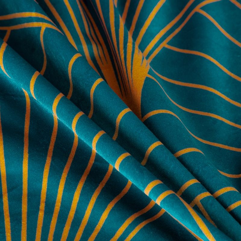 ZASŁONA 140x250 TURKUSOWA WELUR VELVET PRZELOTKI