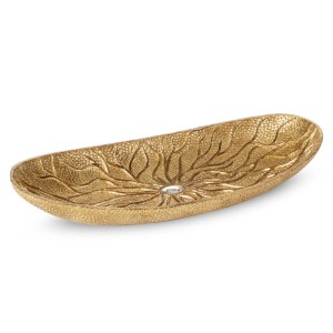 PATERA DEKORACYJNA KORZENIE GLAMOUR 38X18X6 ZŁOTA