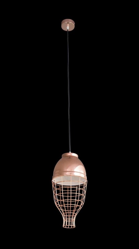 LAMPA SUFITOWA LUCY MIEDZIANY EUROFIRANY 20x21cm